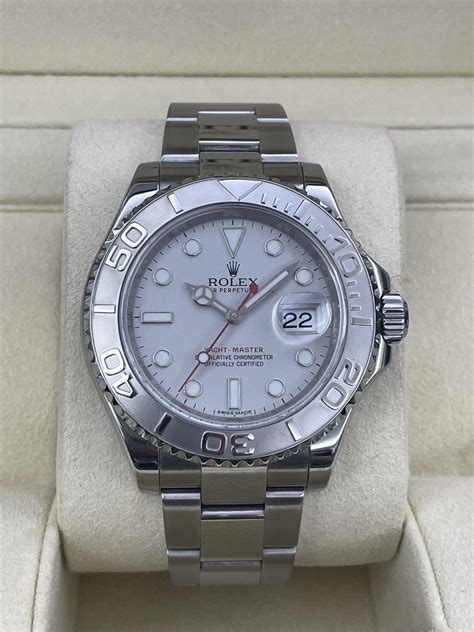 preowned rolex yachtmaster rhodium face|rolex yacht master 40mm rhodium.